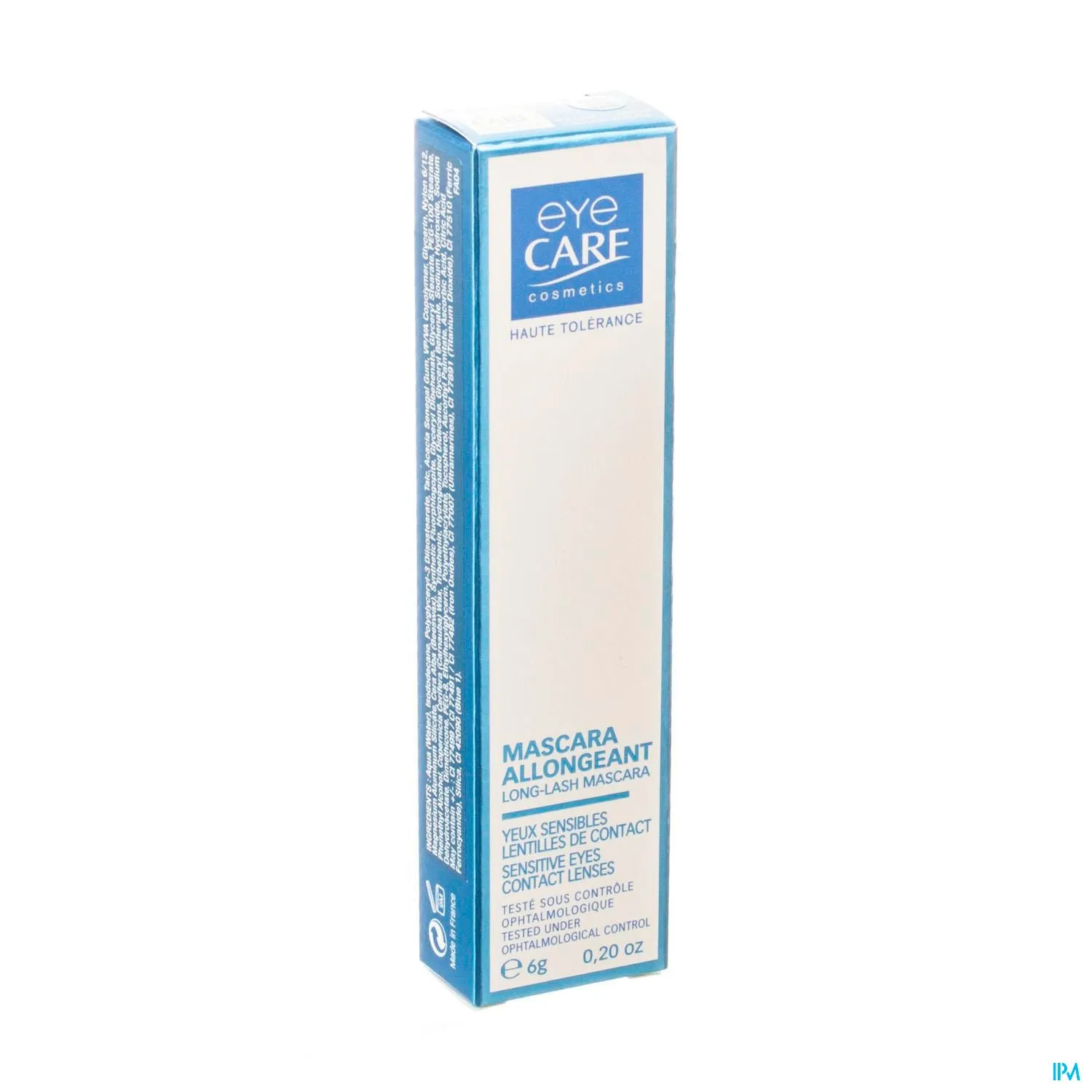Eye Care Verlengende Mascara Ash Grey 6g - Volumegevend, Gevoelige Ogen, Contactlenzen