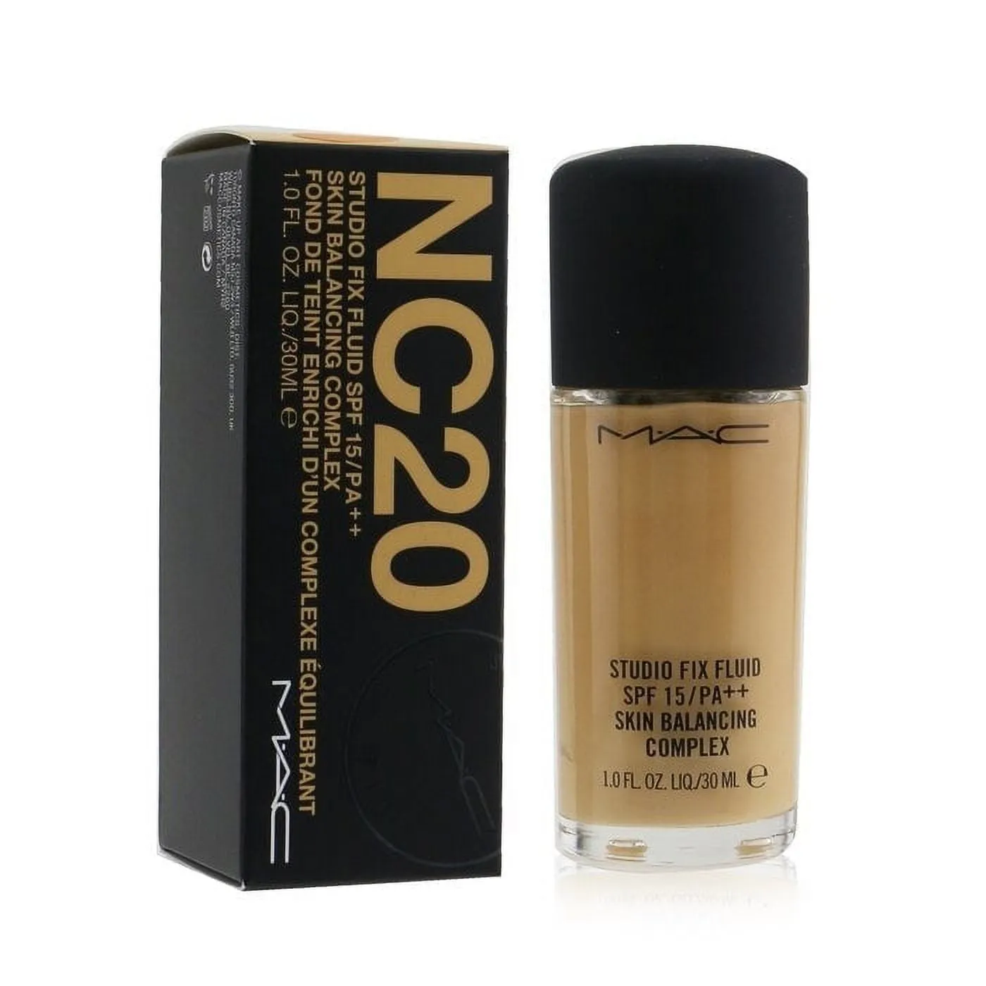 MAC Studio Fix Fluid SPF 15 Foundation NC20, 1 oz