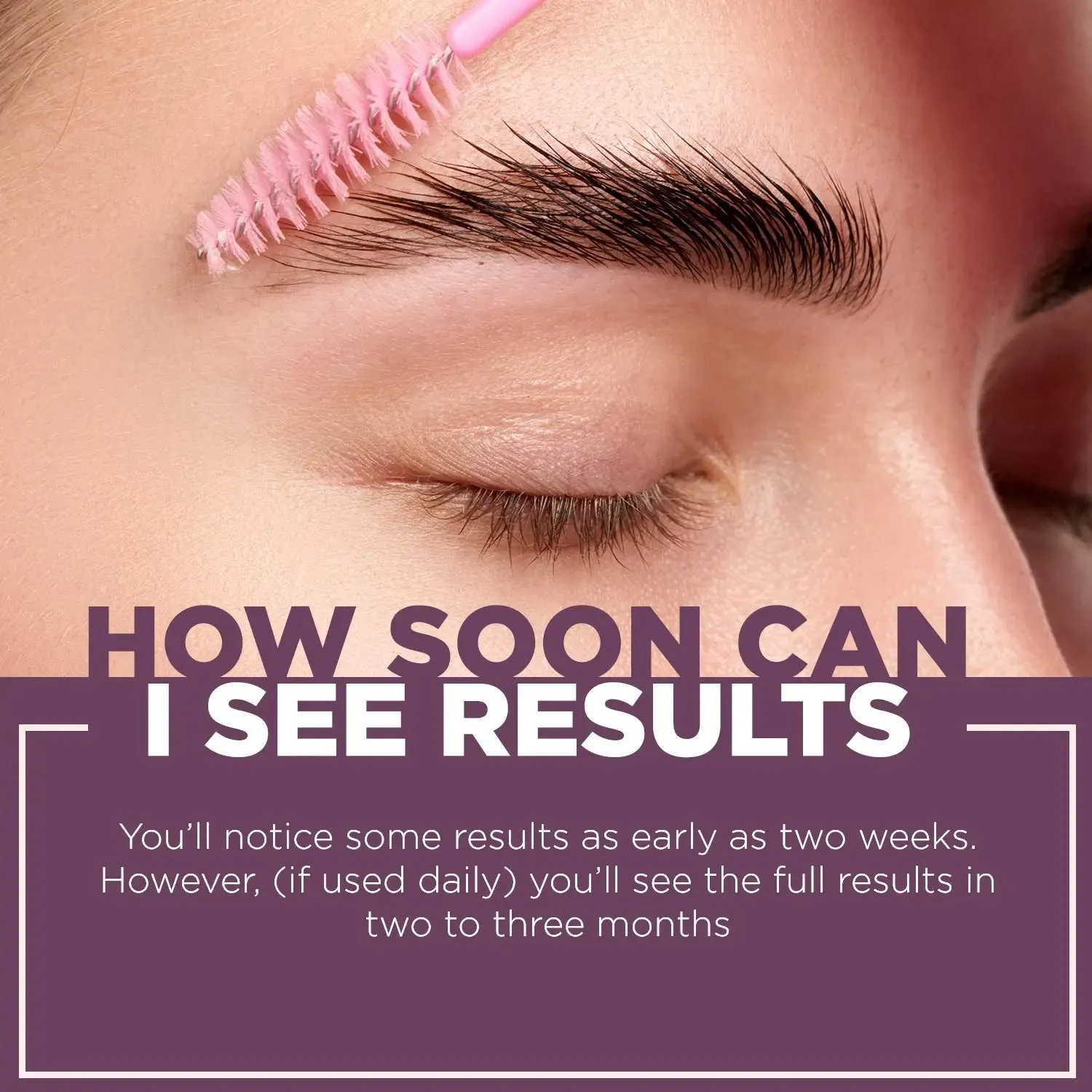NuOrganic Eyebrow Serum Growth Enhancer Gel | Naturally Grow Fuller, Darker & Thicker brows | Plant Based Stem Cell Serum with Biotin & Growth Peptides | Fast Absorbing, Vegan & Cruelty Free (8ML)