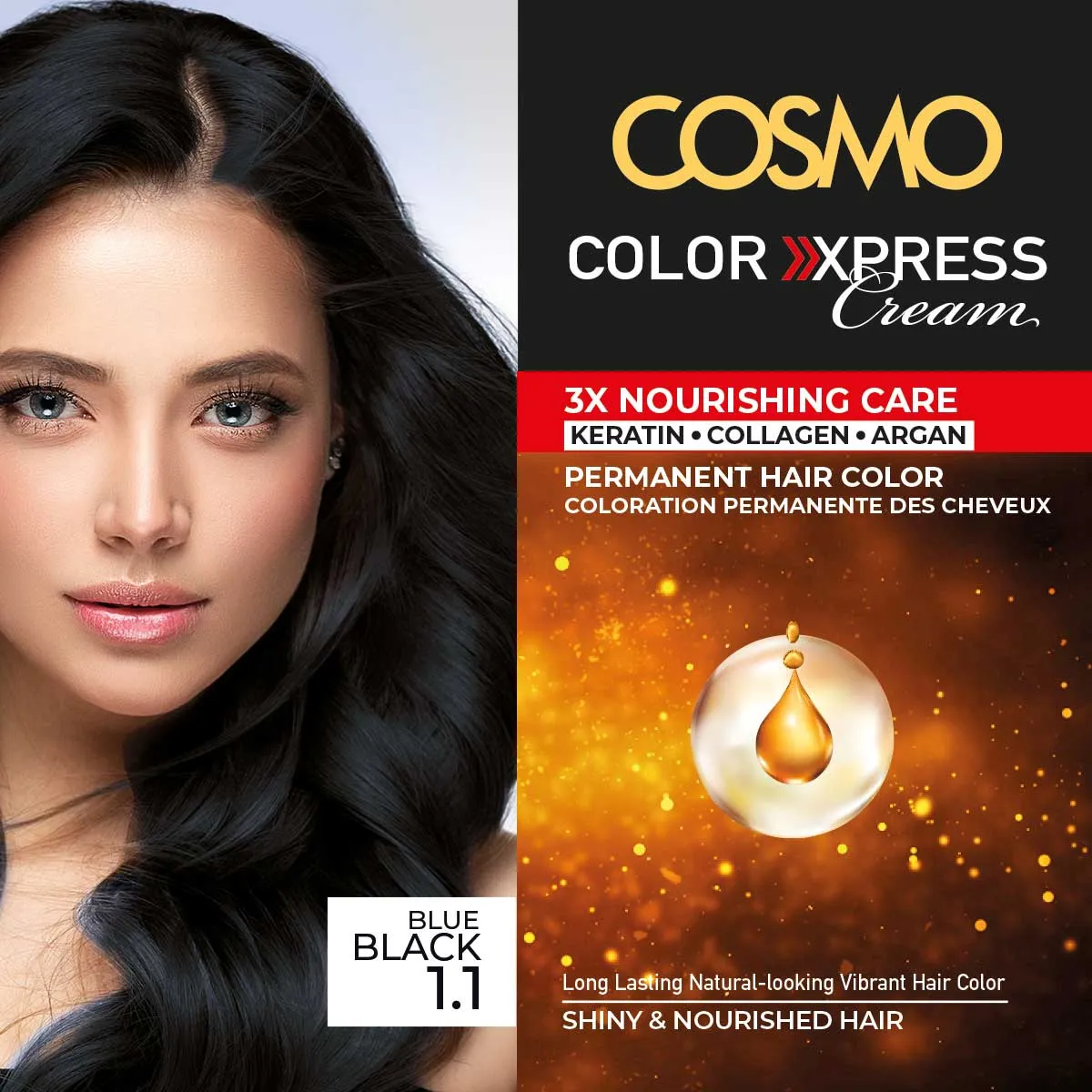 PERMANENT HAIR COLOR NATURAL 1.1 BLUE BLACK