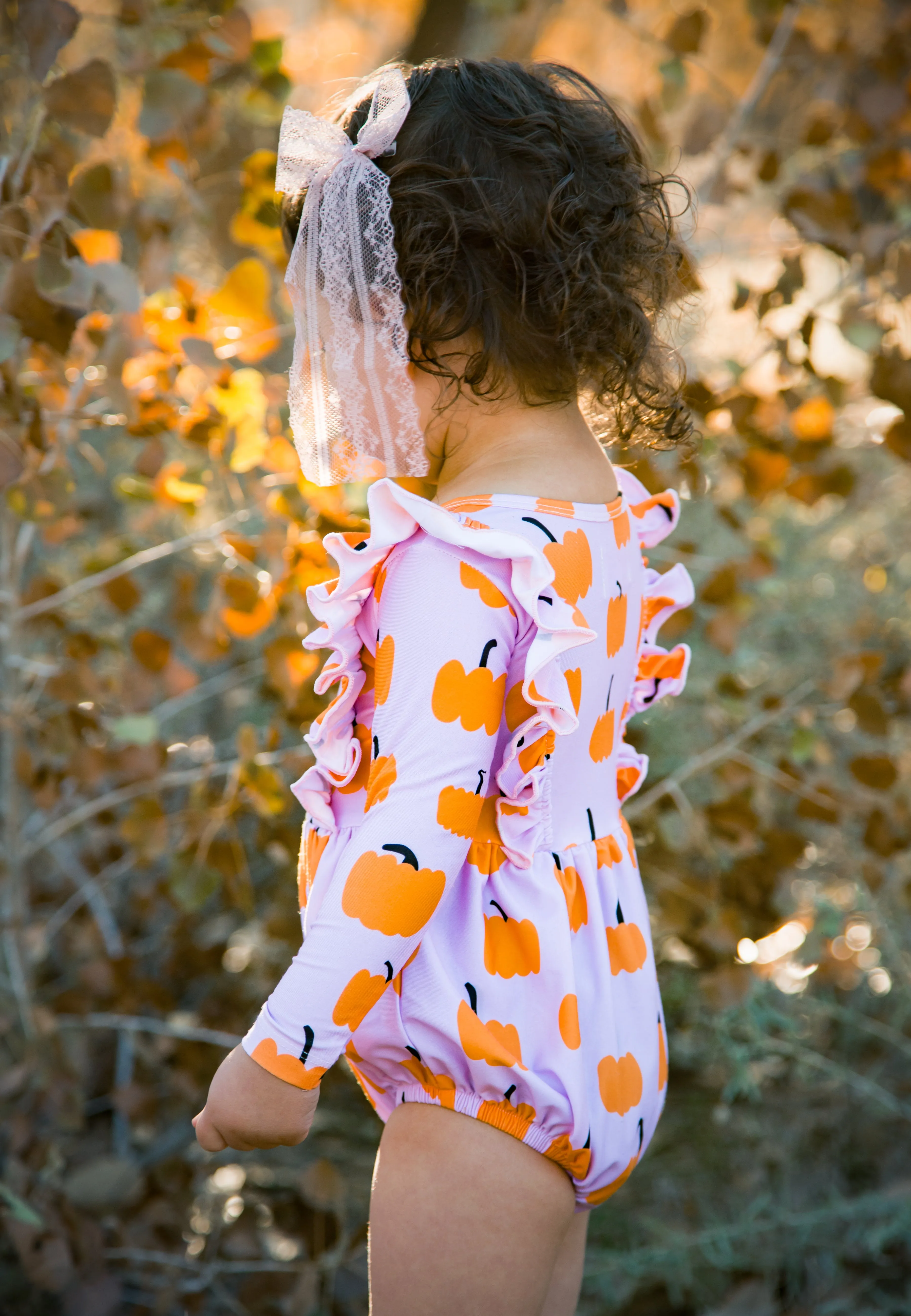 Playsuit Bubble Romper- Pumpkin Obsessed