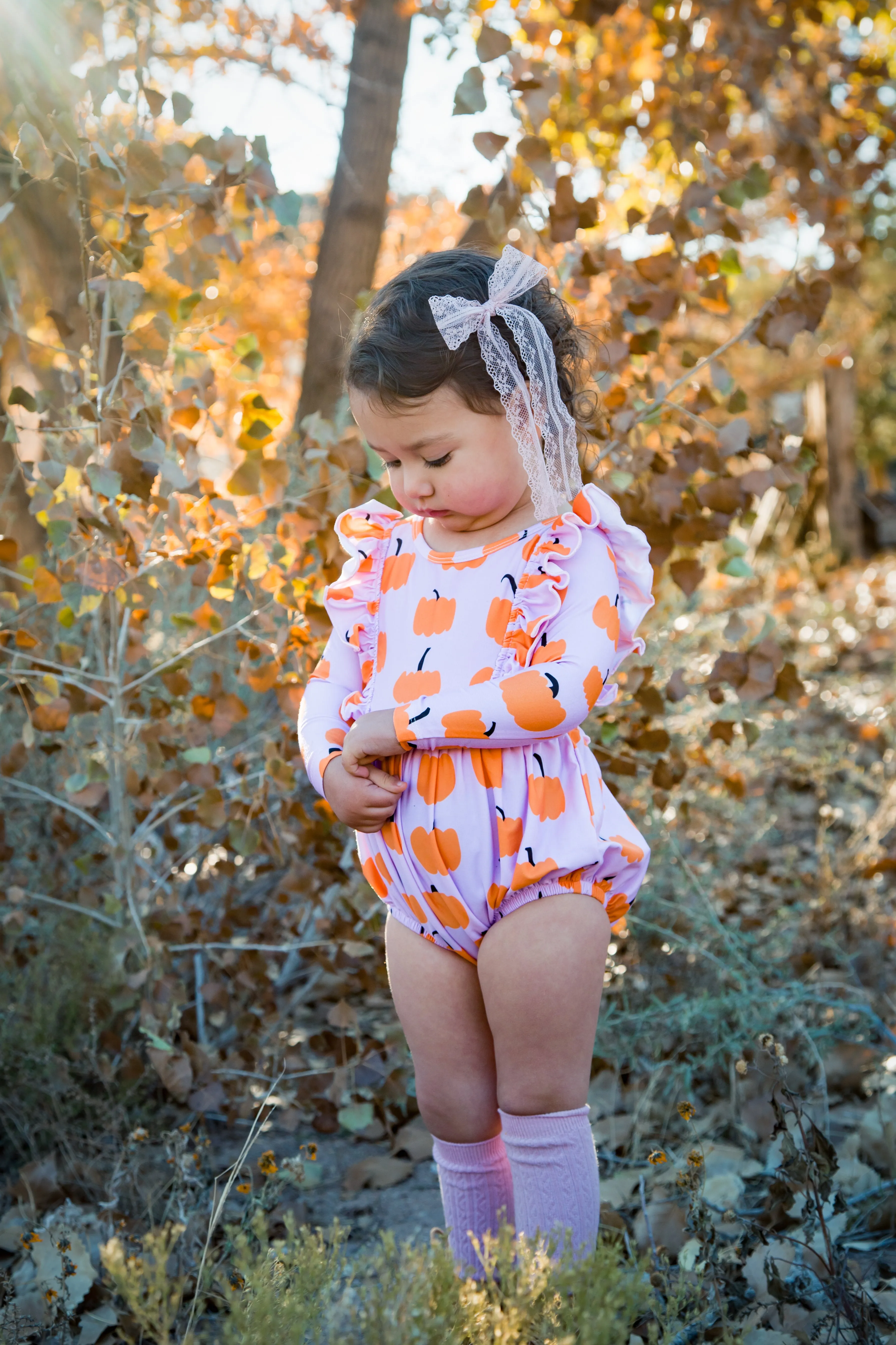 Playsuit Bubble Romper- Pumpkin Obsessed