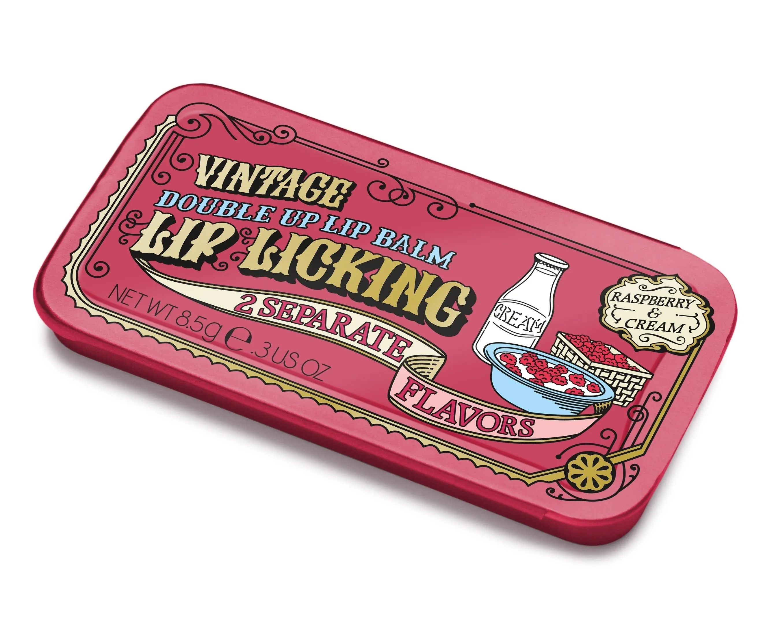 Raspberry & Cream Double Up Lip Licking Flavored Lip Balm