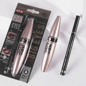 Shedoes Waterproof Mascara & Eyeliner Set – Smudge-Proof, Volumizing & Curling Eye Makeup