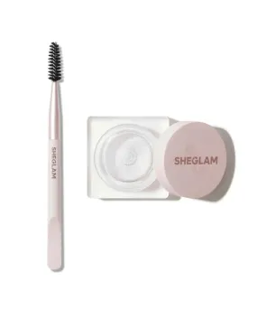 SHEGLAM Set Me Up Brow Hold-Crystal Clear Waterproof Eyebrow Gel No Smudge Long Lasting Shaping Eyebrow Wax Black