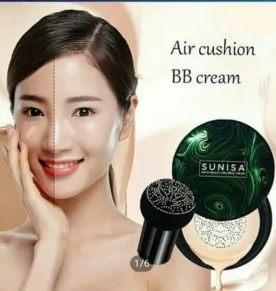 Sunisa HD Coverage Foundation Mushroom Head Cushion Foundation with Handle Blender